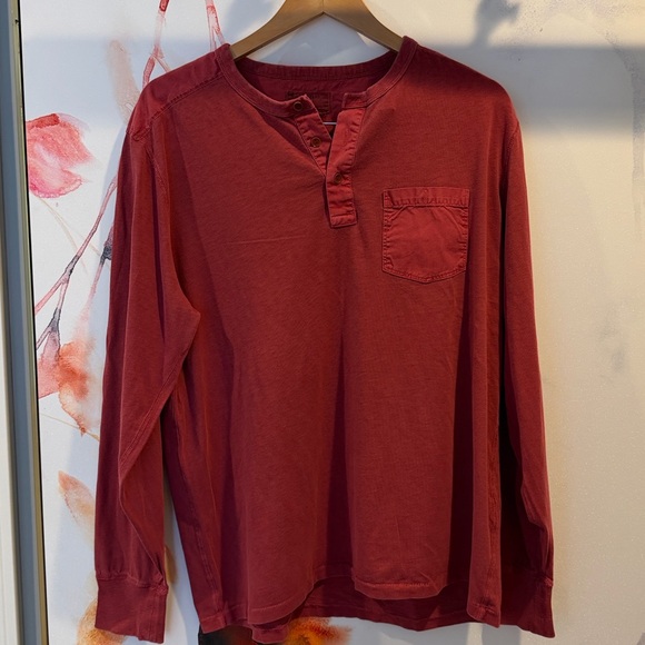 Lucky Brand Other - Lucky Brand Men's Long Sleeve Henley in Deep Red